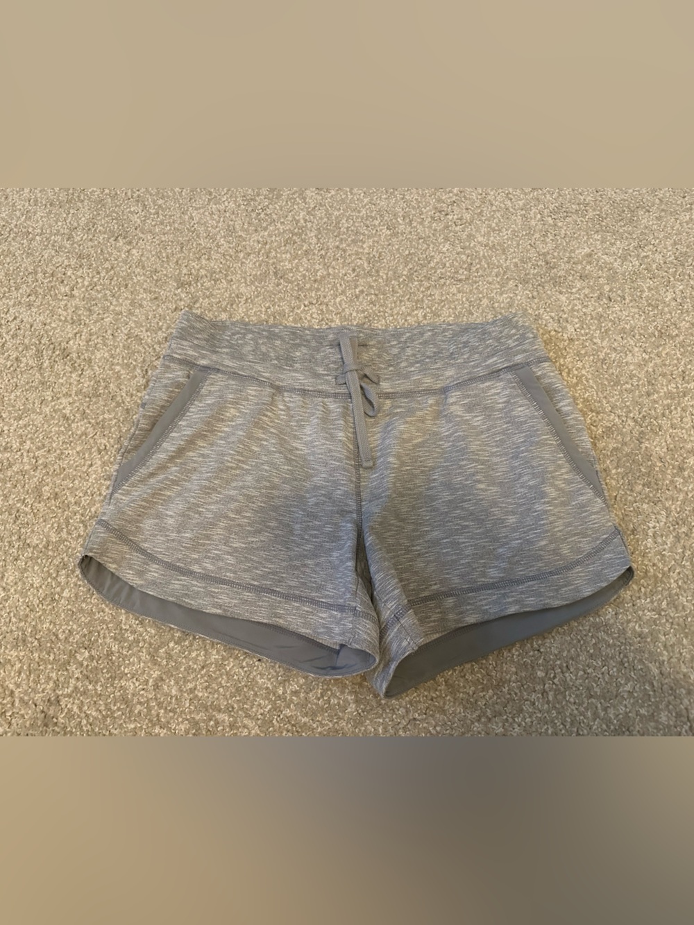 Athleta Heather Grey Drawstring Shorts